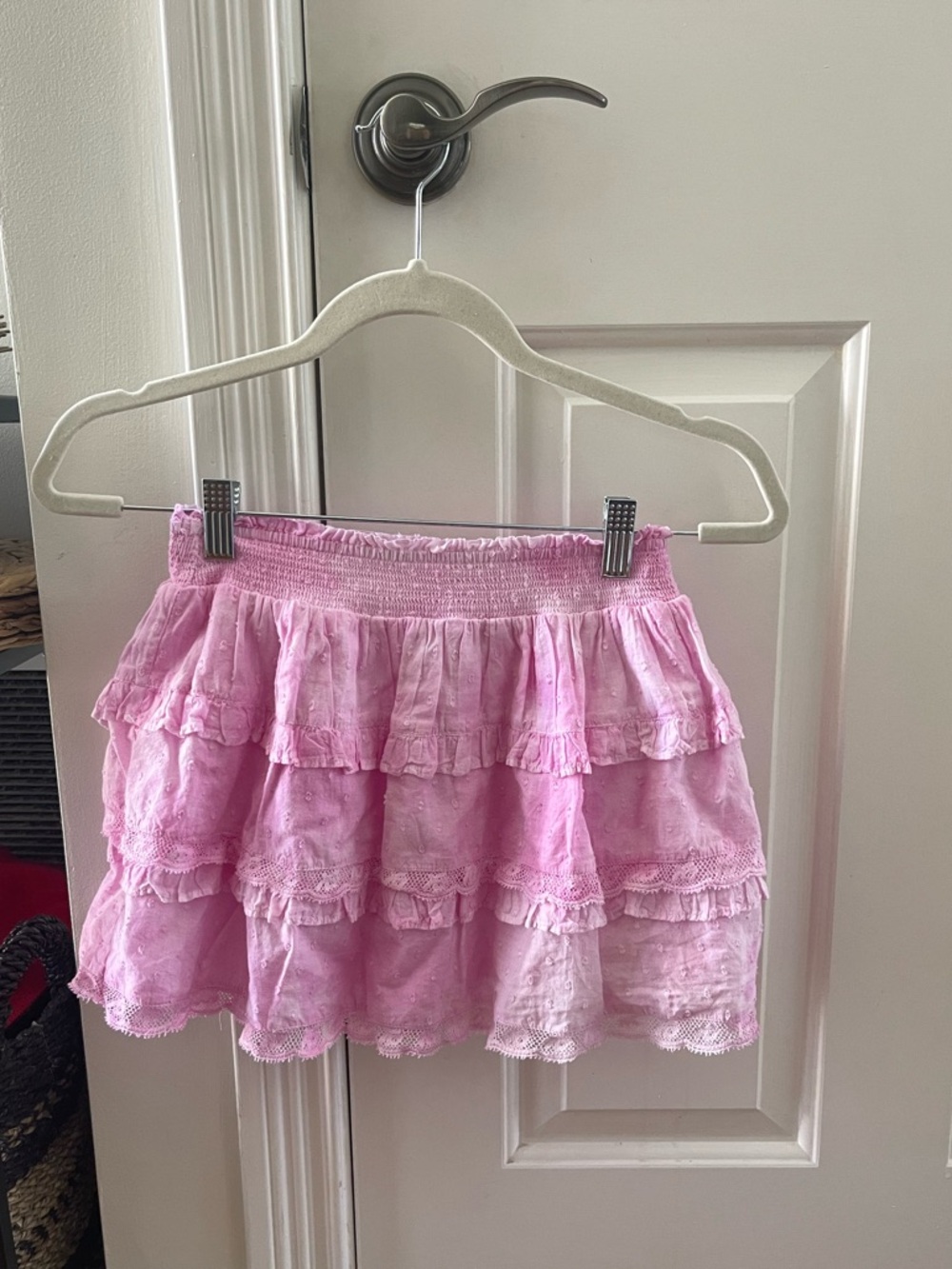 Girls loveshackfancy tiered mini skirt